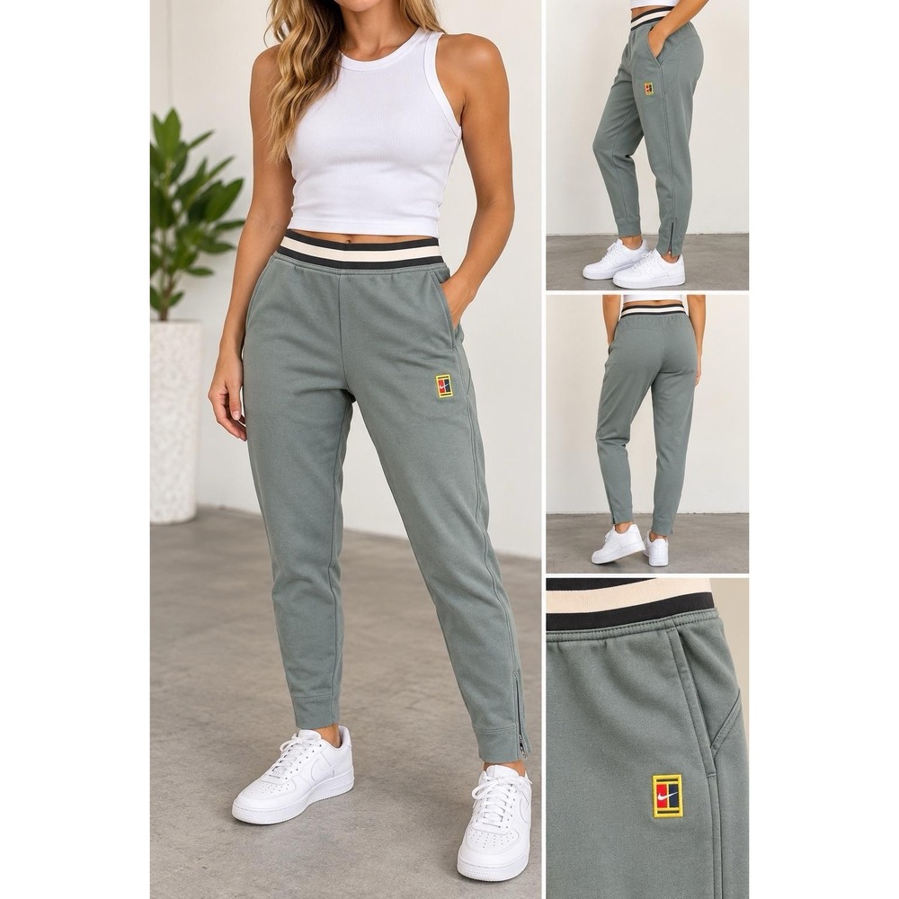 NikeCourt Dri-FIT Heritage Mens S Deep Jungle Green Tennis Pants FB4157-328